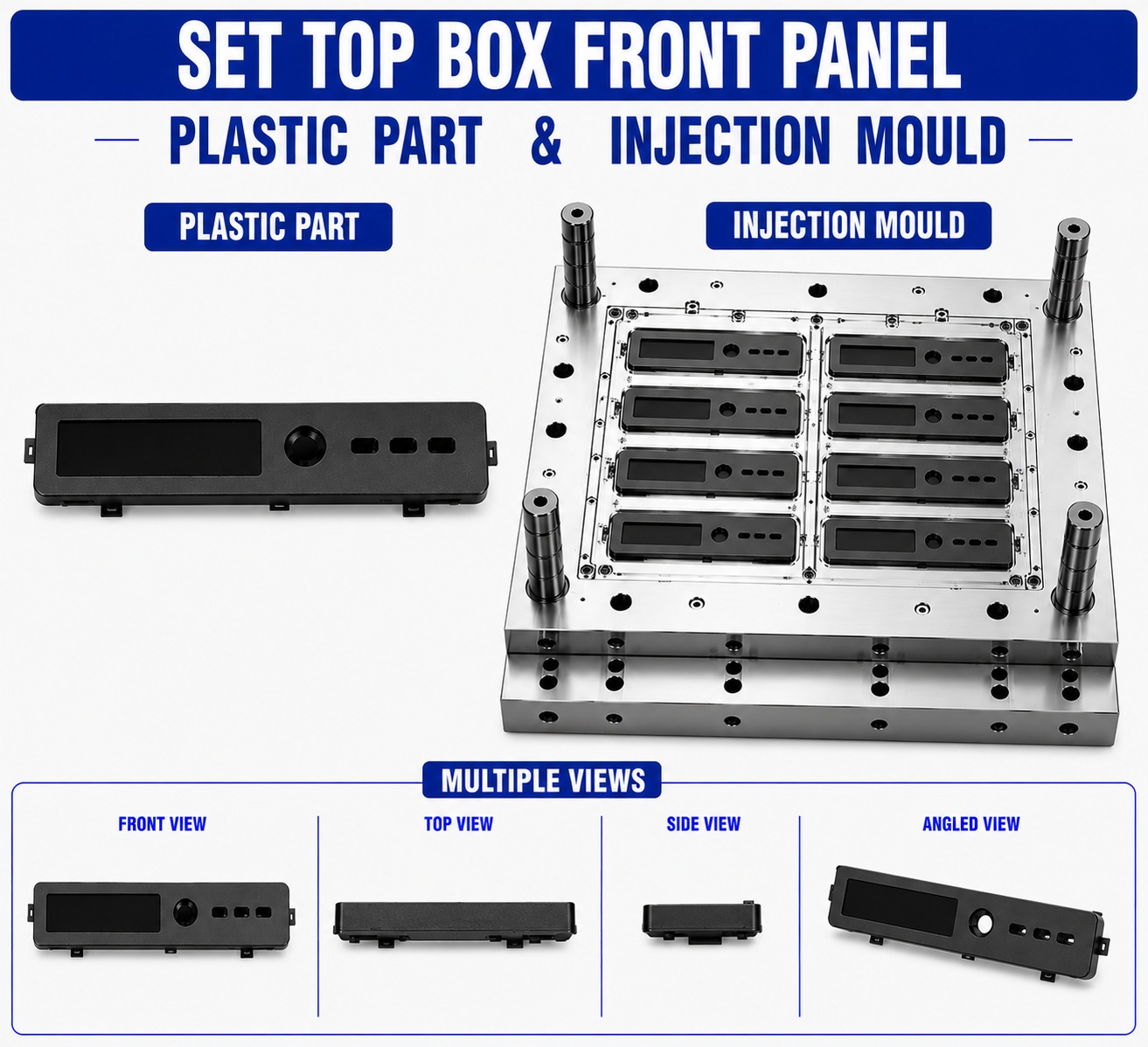 Set Top Box Plastic Front Panel Mould and Moulding Service